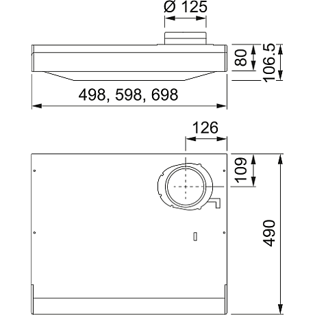 Franke - Spisfläkt Classic Non-Stop 1261A-60 50cm, Vit