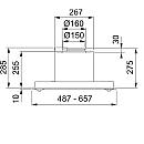 Franke - Inbyggnadsfläkt 620 66cm, Rostfri