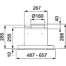 Franke - Spiskåpa 622-10/12 49cm, Rostfri