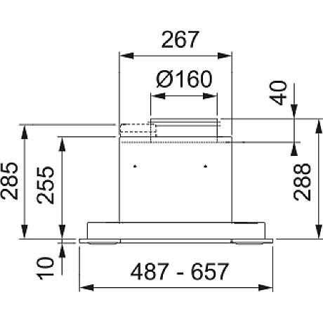 Franke - Spiskåpa 622-10/12 66 , Rostfri