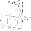 Franke - Spisfläkt AQ Sense Flat vägghängd 80cm, Svart