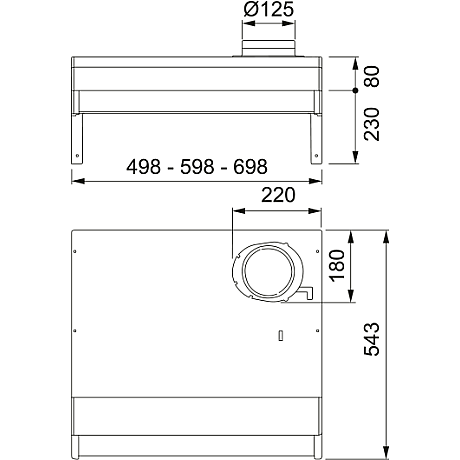 Franke - Spiskåpa Classic 1222A-10 lägenhet Hög