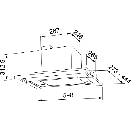Franke - 692-10/12 - Spiskåpa, 60 cm Vit/RF