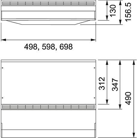 Franke - Fläkt 1290B-10 EC 70 vit kolfilter