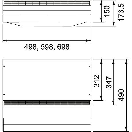 Franke - Fläkt 1291A-10 AC 50 vit kolfilter