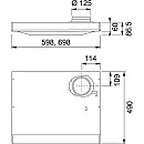 Franke - Fläkt 1292B-10 EC 70 vit kolfilter