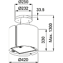 Franke - Kolfilterfläkt Smart Suspended 42cm, Rostfri