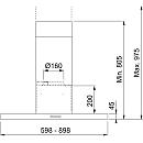 Franke - Spisfläkt T45 780-12 HE 90 cm , Rostfri
