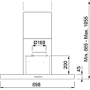 Franke - Spisfläkt T45 790 Frihängd 90cm, Rostfri