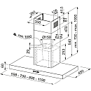 Franke - Spisfläkt Tale vägghängd 90cm, Svart
