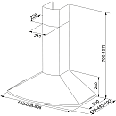 Franke - Spisfläkt Tender 725 HE vägghängd 70cm, Rostfri