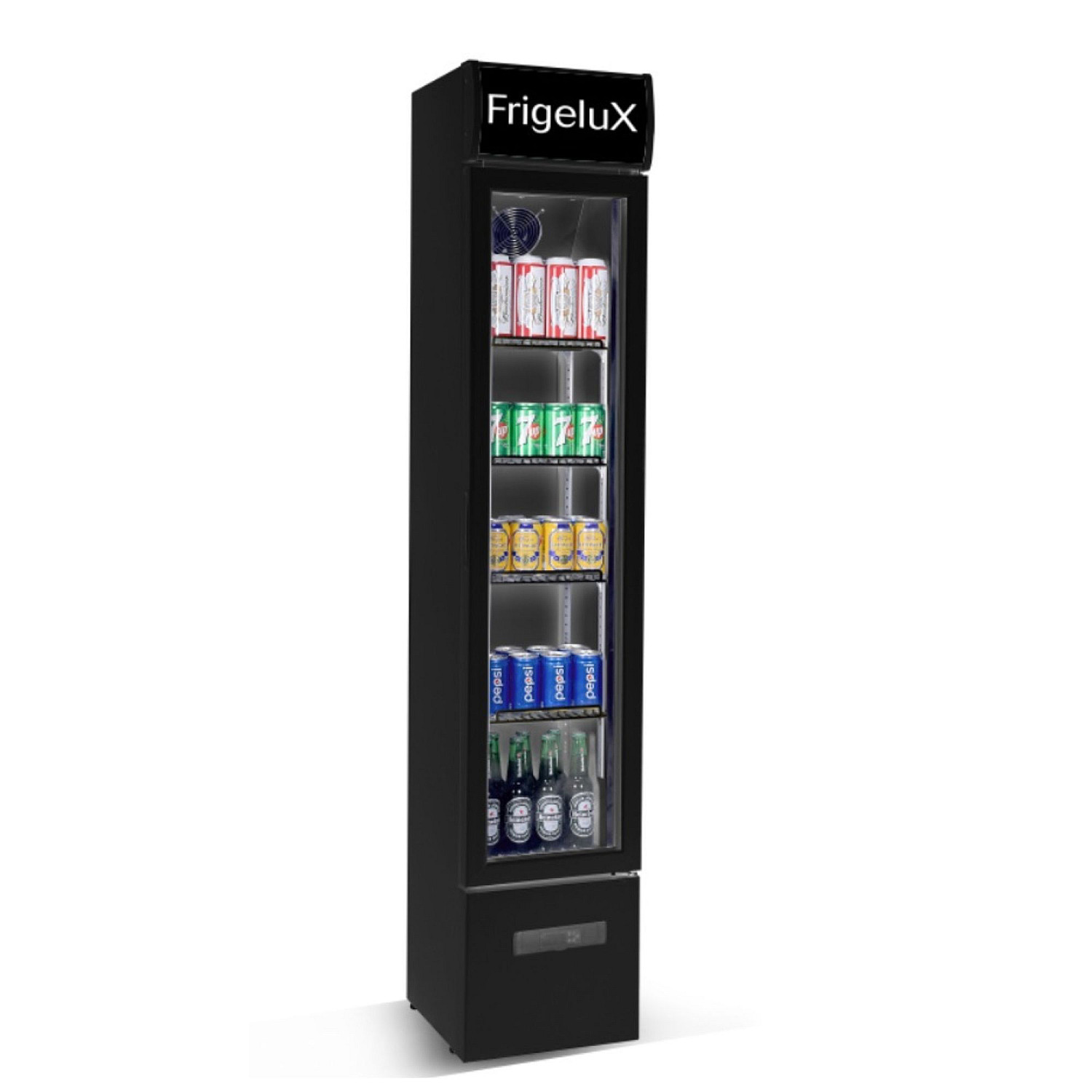 Frigelux dryckeskyl cf110topn - svart, 105 liters displaykyl