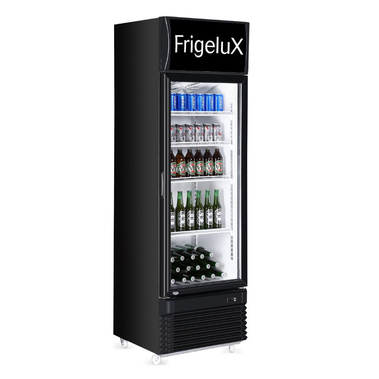Frigelux dryckeskyl cf280topn - svart, 300 liters displaykyl