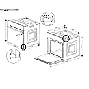 Gram - IO 5610-90 B, Svart, 65 l, Varmluft & Pizzafunktion