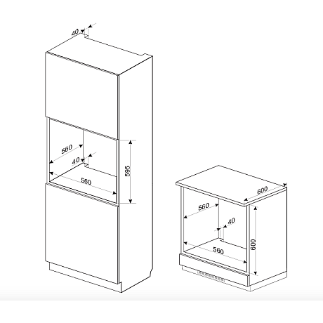 Gram - IOP 5643-90 B, Svart, 5 l, Pyrolys, Timer