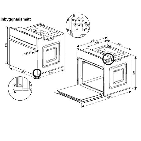 Gram - IOP 5643-90-IM 20614-90 - Pyrolysugn & grillfunktion