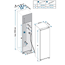 Gram - KSI 4017541-FSI 401754 N/1 - Passar IKEA kök Metod, för inbyggnad