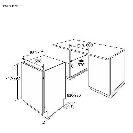 Gram - OMI 6240-90 RT - Passar IKEA kök Metod