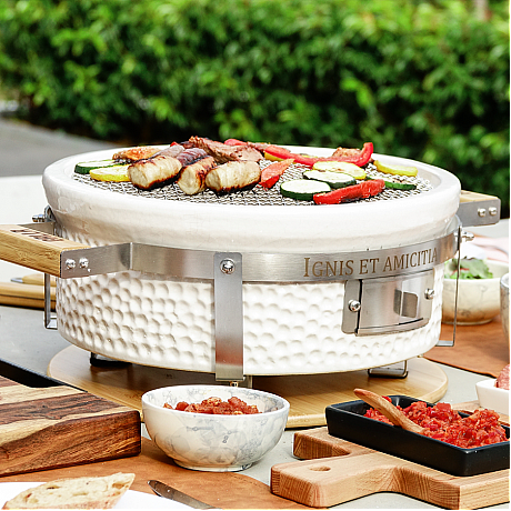 GRLLR - Hibachi Tokyo Vit - Keramisk kolgrill för grillning direkt vid bordet