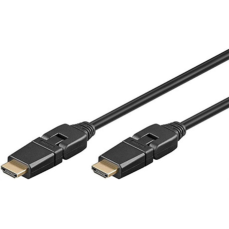 Goobay - Hög hastighet med Ethernet 360 ° HDMI-kabel, 2 m