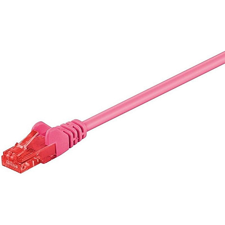 Goobay - CAT6 U/UTP nätverkskabel, 20 m, rosa