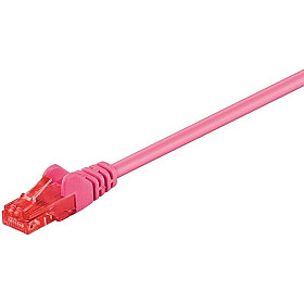 Goobay - CAT6 U/UTP nätverkskabel, 20 m, rosa