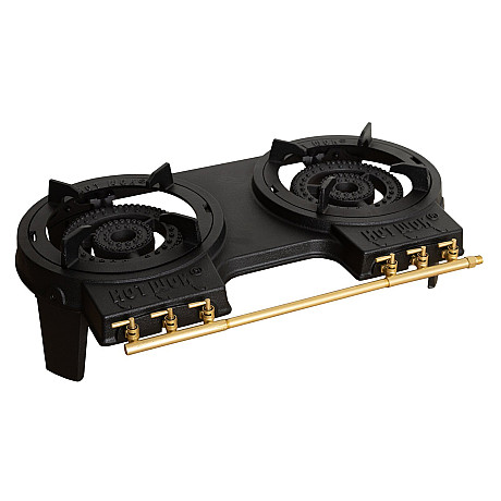 Hot Wok - HW3910 - Svart, dubbel gasbrännare 2x10 kW