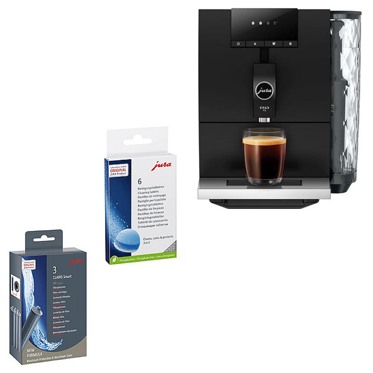 Jura paket ena 4 metropolitan black (eb) - paket med reng&ouml;rings & filterkit