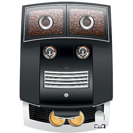 Jura - J8 twin Diamond Black, 2 st kaffekvarnar, Mjukt mjölkskum - Outlet