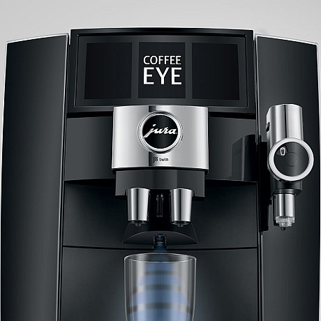 Jura - J8 twin Diamond Black, 2 st kaffekvarnar, Mjukt mjölkskum - Outlet