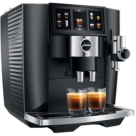 Jura - J8 twin Diamond Black, 2 st kaffekvarnar, Mjukt mjölkskum - Outlet