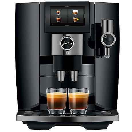 Jura - J10 Piano Black (EA) - Paket med mjölktillbehör i glas & termos