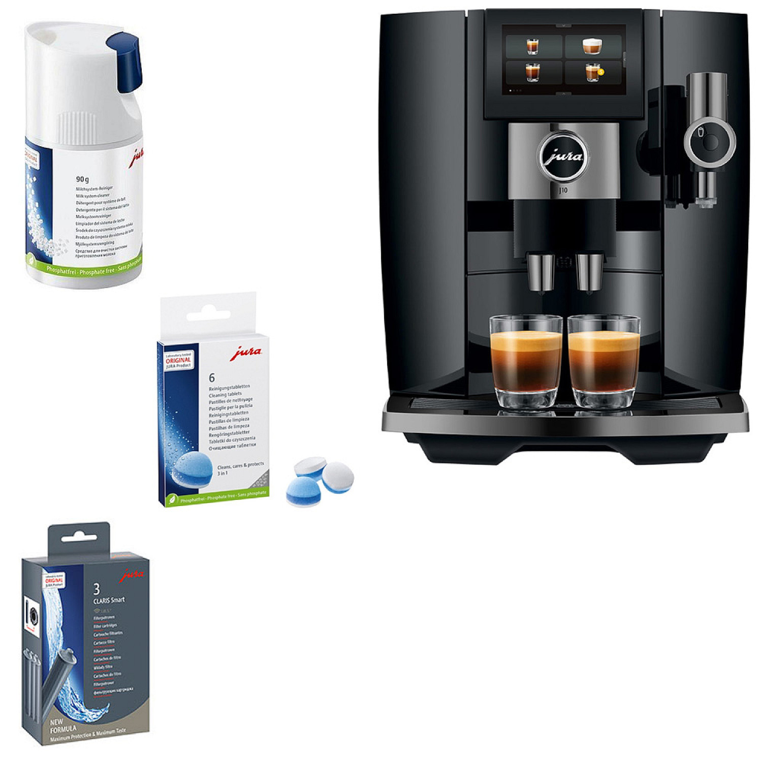 Jura paket  j10 piano black (ea) - paket med cleaning & maintenance kit