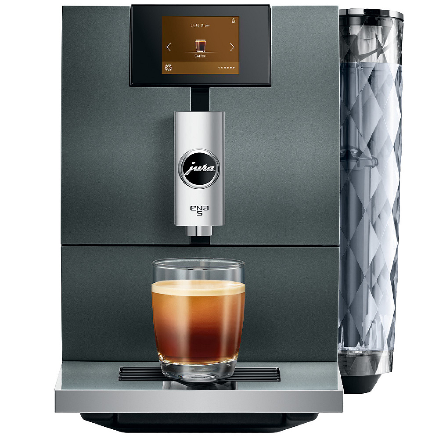 Jura espressomaskin ena 5 night inox (ea), inbyggd kaffekvarn, snabb, kompakt, cold brew
