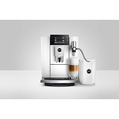 Jura - E8 Piano - White (ED), med 27 Kaffespecialiteter