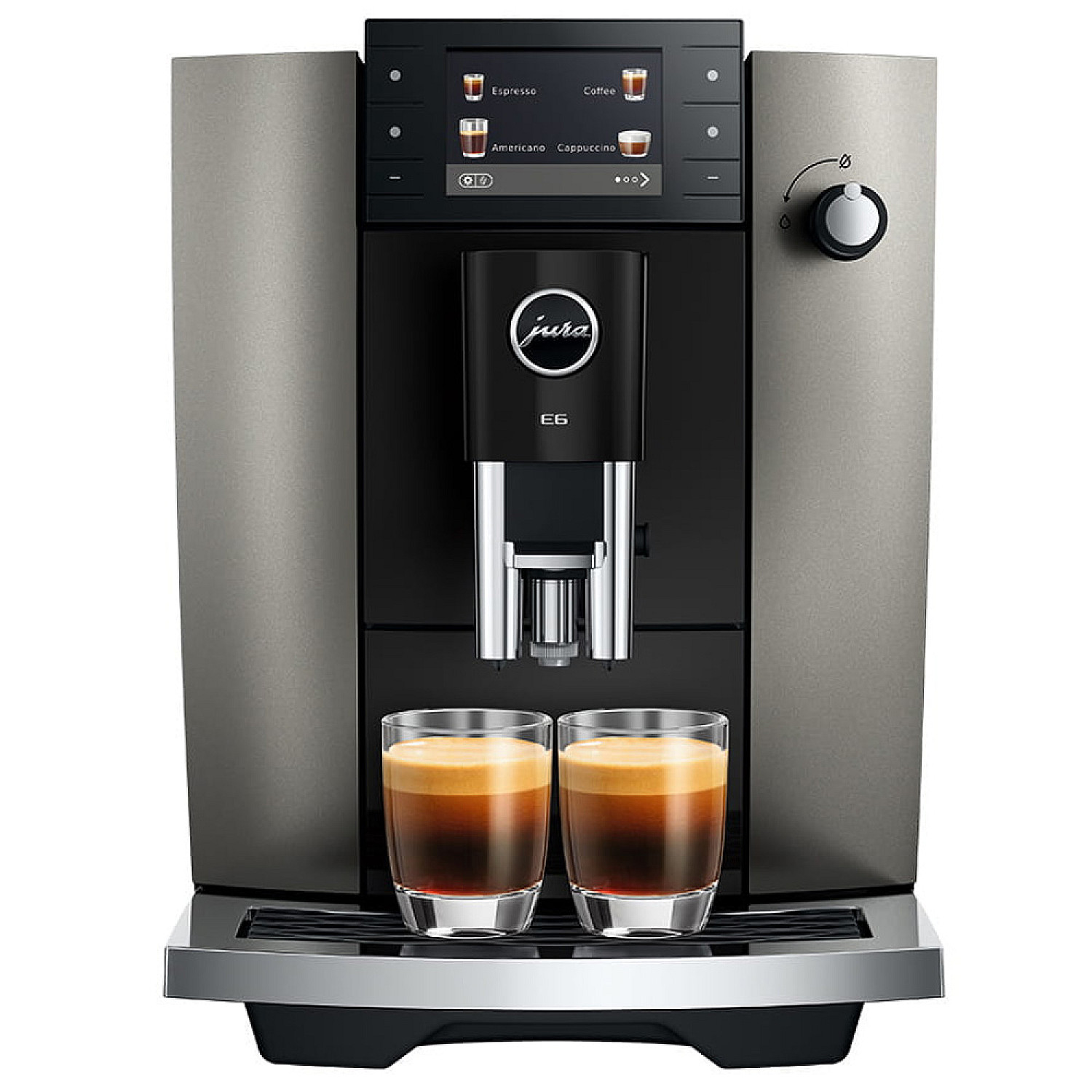 Jura espressomaskin e6 helautomatisk kaffemaskin, dark inox (ed)