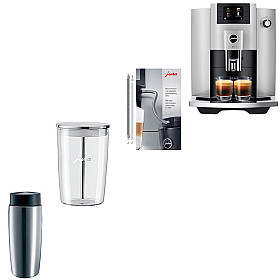 Paket Jura - E6 Platinum (EC) - Paket med mjölktillbehör i glas & termos