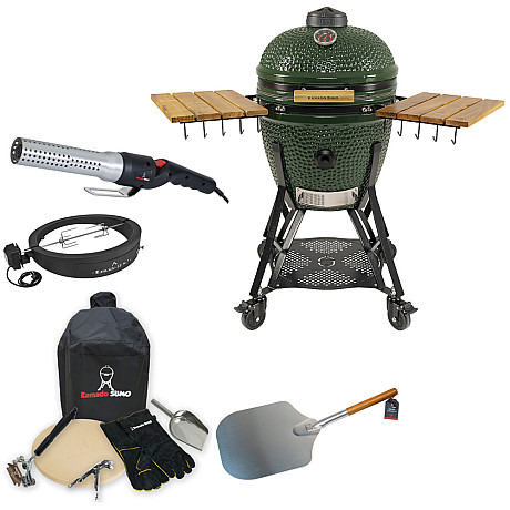Kamado Sumo - Classic Large Grön, Ultimate grill och pizzapaket Kamado Sumo - Classic Large Grön, Ultimate grill och pizzapaket