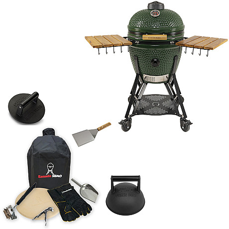 Kamado Sumo - Classic Large Grön, Grillpaket Burger Edition Kamado Sumo - Classic Large Grön, Grillpaket Burger Edition