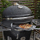 Kamado Sumo - Classic Large Svart, Grillpaket med rotisserie och pizzaugn
