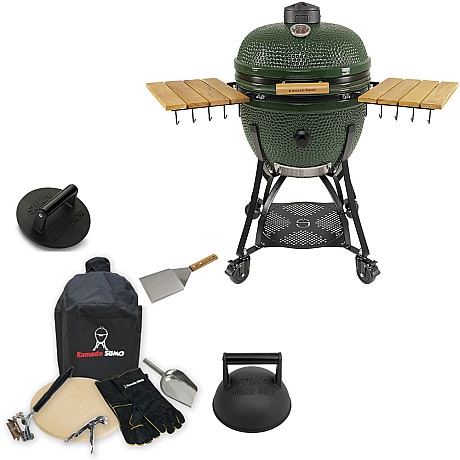Kamado Sumo - Classic Maxi Grön, Grillpaket Burger Edition Kamado Sumo - Classic Maxi Grön, Grillpaket Burger Edition