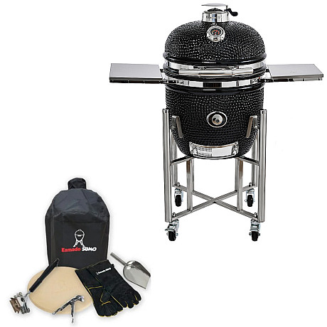 Kamado Sumo - Grill Signature Midi Svart, Grillpaket med tillbehör