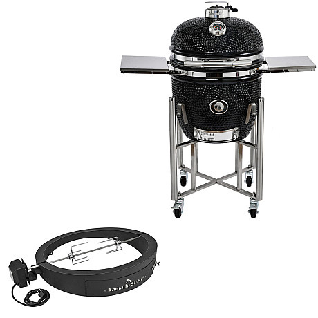 Kamado Sumo - Signature Midi, Grillpaket med rotisserie och pizzaugn