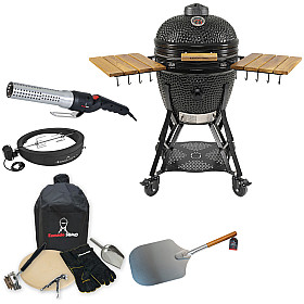 Kamado Sumo - Classic Large Svart, Ultimate grill och pizzapaket