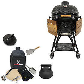 Kamado Sumo - Classic Maxi Svart, Grillpaket Burger Edition