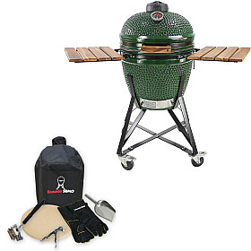 Kamado Sumo - Midi 21" Grön, Grillpaket med tillbehör Kamado Sumo - Midi 21" Grön, Grillpaket med tillbehör