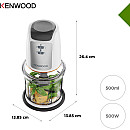Kenwood - 0W22010092 - Vit, 500W kraft & Iskross
