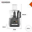Kenwood - FDP31.360GY - Grå - MultiPro Compact med 2,1L skål & blender Kenwood - FDP31.360GY - Grå - MultiPro Compact med 2,1L skål & blender