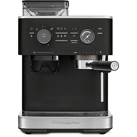 KitchenAid - 5KES6551EBK - Halvautomatisk espressomaskin med kaffekvarn Cast iron black