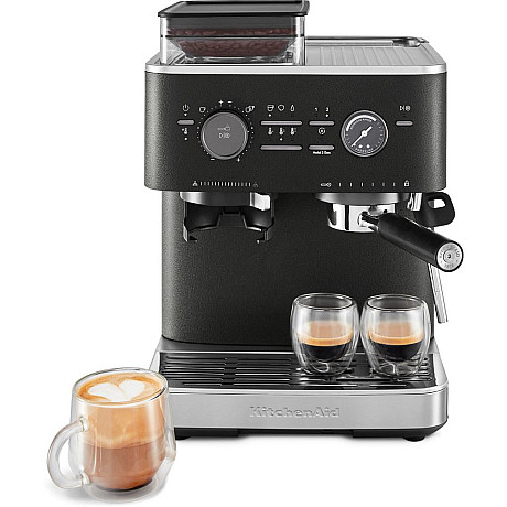 KitchenAid - 5KES6551EBK - Halvautomatisk espressomaskin med kaffekvarn Cast iron black